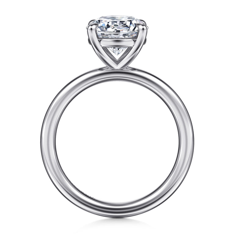 Lark - 14K White Gold Round Solitaire Engagement Ring - Shot 2