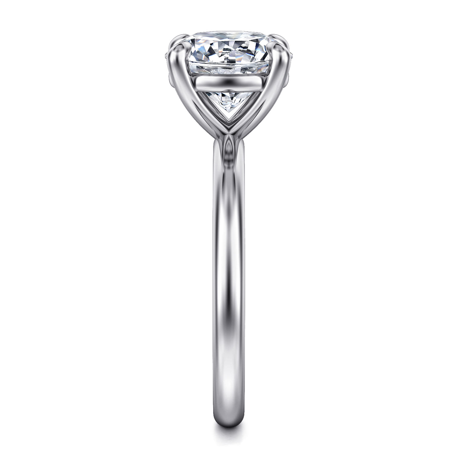 Lark - 14K White Gold Round Solitaire Engagement Ring - Shot 5
