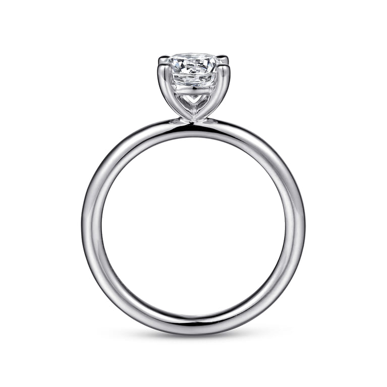 Lark - 14K White Gold Round Solitaire Engagement Ring - Shot 2