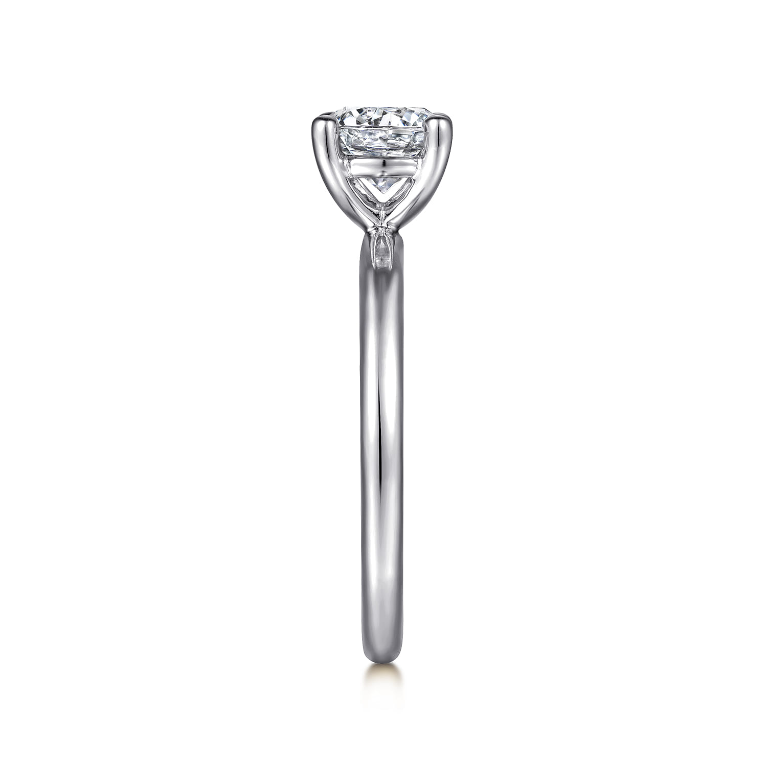 Lark - 14K White Gold Round Solitaire Engagement Ring - Shot 5