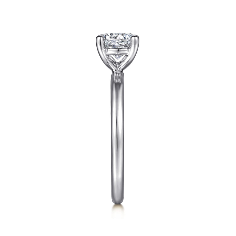 Lark - 14K White Gold Round Solitaire Engagement Ring - Shot 5