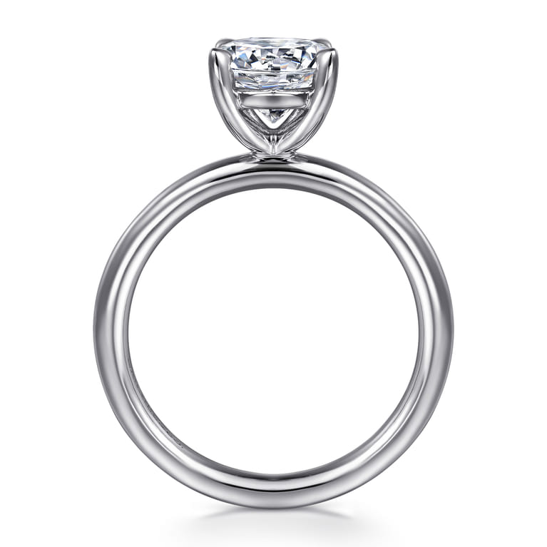 Lark - 14K White Gold Round Solitaire Engagement Ring - Shot 2