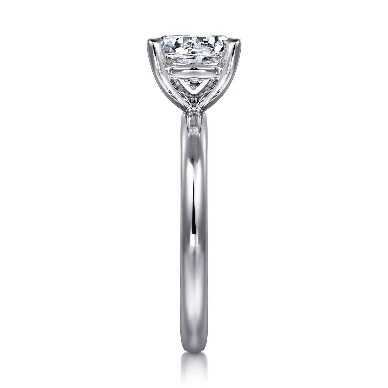 Lark - 14K White Gold Round Solitaire Engagement Ring - Shot 5