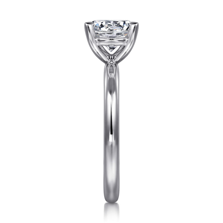 Lark - 14K White Gold Round Solitaire Engagement Ring - Shot 5