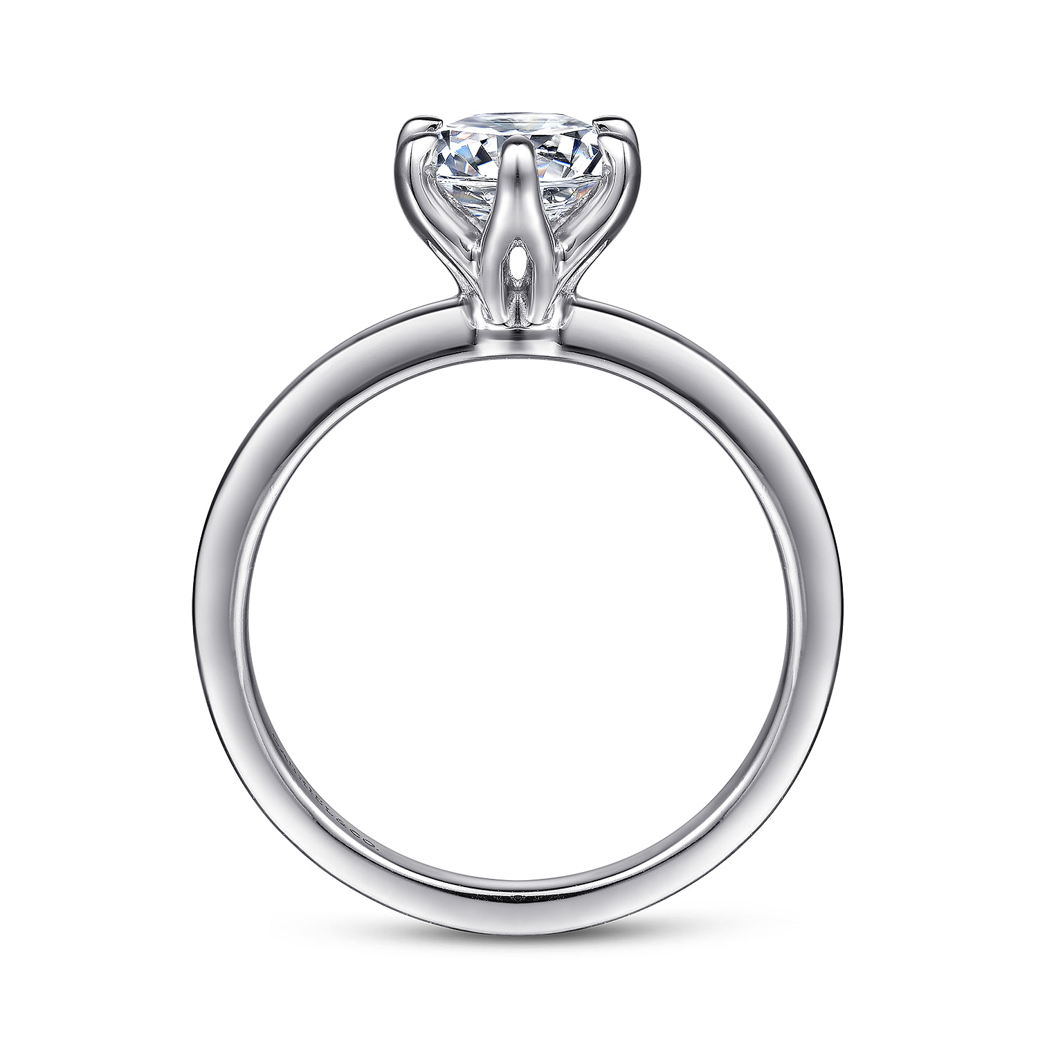 14K White Gold Round Solitaire Engagement Ring @ $1250. Shop