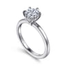 Emma - 14K White Gold 6 Prong Round Solitaire Engagement Ring
