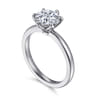 Emma - 14K White Gold 6 Prong Round Solitaire Engagement Ring