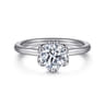 Kamera - 14K White Gold 6 Prong Round Solitaire Engagement Ring