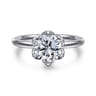 Kamera - 14K White Gold 6 Prong Round Solitaire Engagement Ring