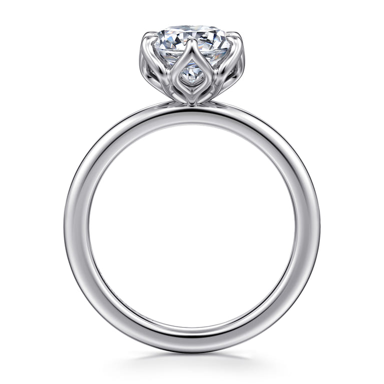 Kamera - 14K White Gold 6 Prong Round Solitaire Engagement Ring - Shot 2