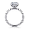Kamera - 14K White Gold 6 Prong Round Solitaire Engagement Ring
