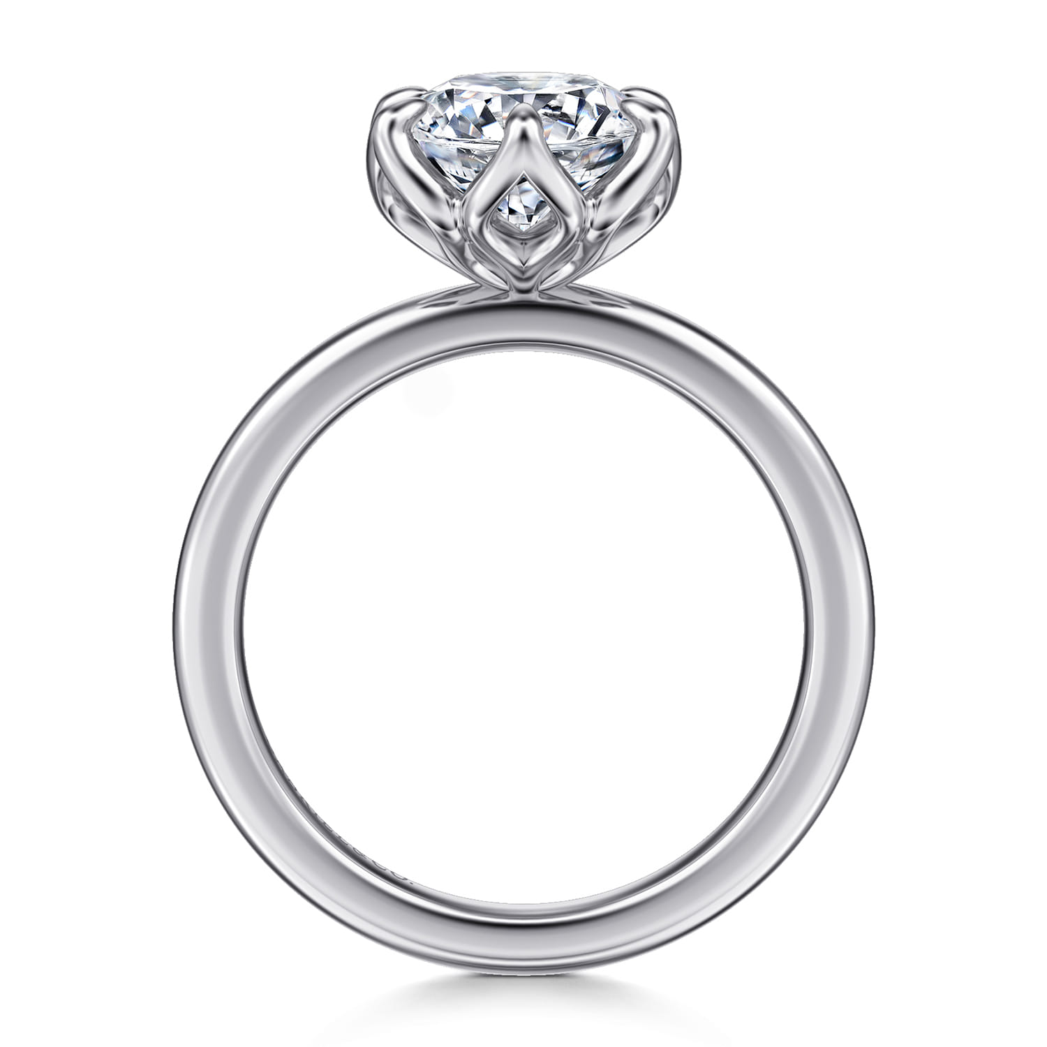Kamera - 14K White Gold Round Solitaire Engagement Ring - Shot 2
