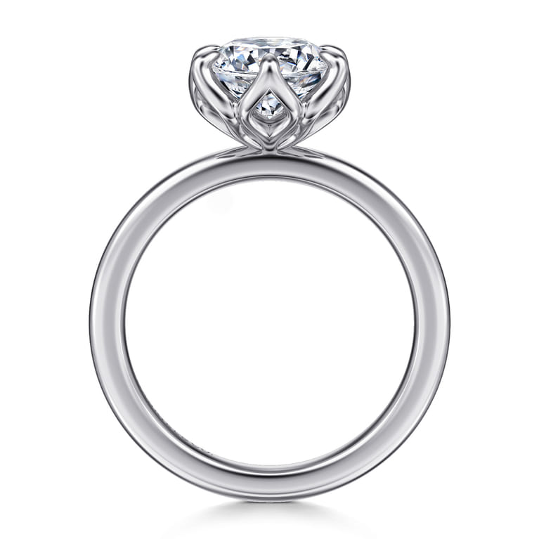 Kamera - 14K White Gold Round Solitaire Engagement Ring - Shot 2