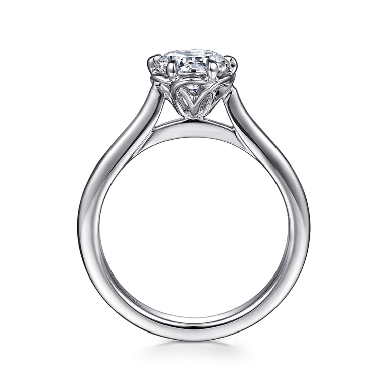 Tiona - 14K White Gold 6 Prong Round Diamond Engagement Ring - Shot 2