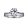Tiona - 14K White Gold 6 Prong Round Diamond Engagement Ring