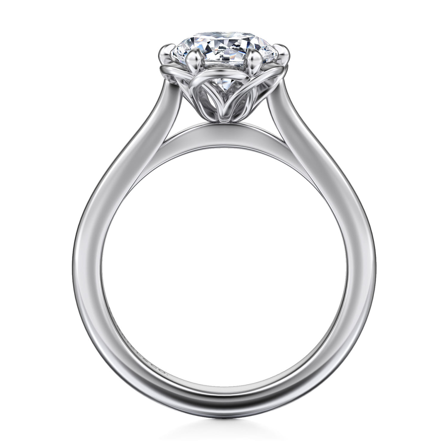 Tiona - 14K White Gold Round Diamond Engagement Ring - Shot 2