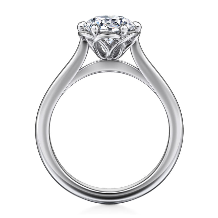 Tiona - 14K White Gold Round Diamond Engagement Ring - Shot 2