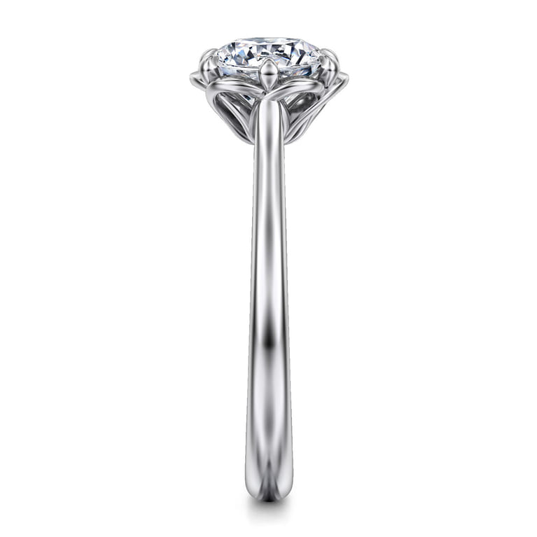 Tiona - 14K White Gold Round Diamond Engagement Ring - Shot 5