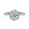 Tiona - 14K White Gold Round Diamond Engagement Ring