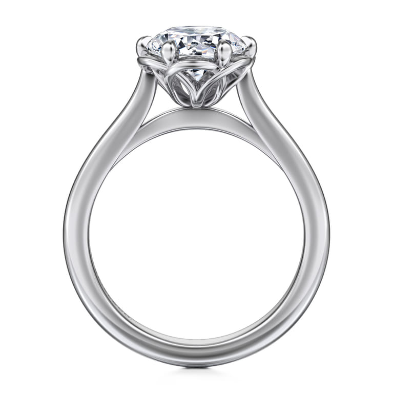 Tiona - 14K White Gold Round Diamond Engagement Ring - Shot 2