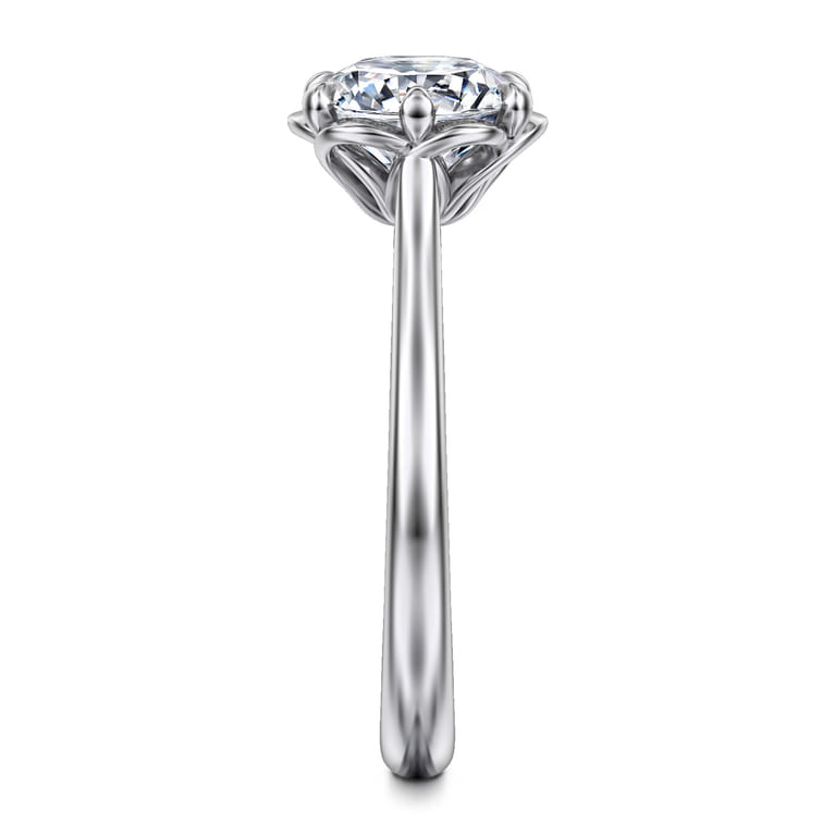 Tiona - 14K White Gold Round Diamond Engagement Ring - Shot 5