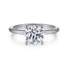 Evelina - 14K White Gold Round Solitaire Diamond Engagement Ring