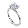 Evelina - 14K White Gold Round Solitaire Diamond Engagement Ring