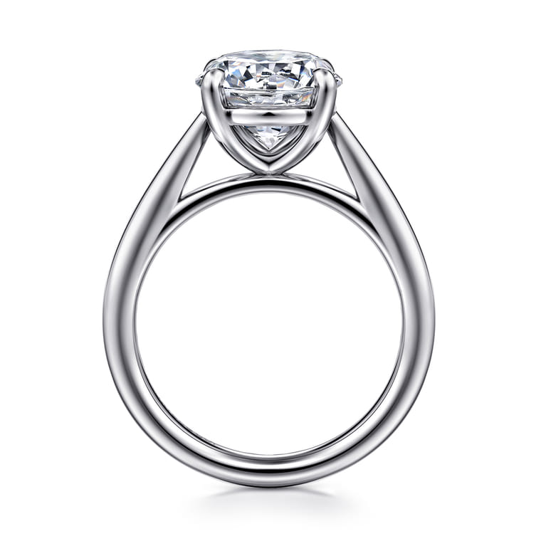 Bambi - 14K White Gold Round Solitaire Diamond Engagement Ring - Shot 2