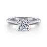 Bambi - 14K White Gold Round Solitaire Diamond Engagement Ring