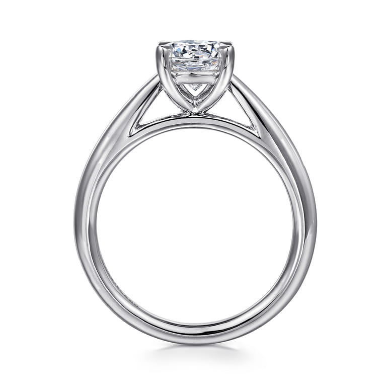 Bambi - 14K White Gold Round Solitaire Diamond Engagement Ring - Shot 2