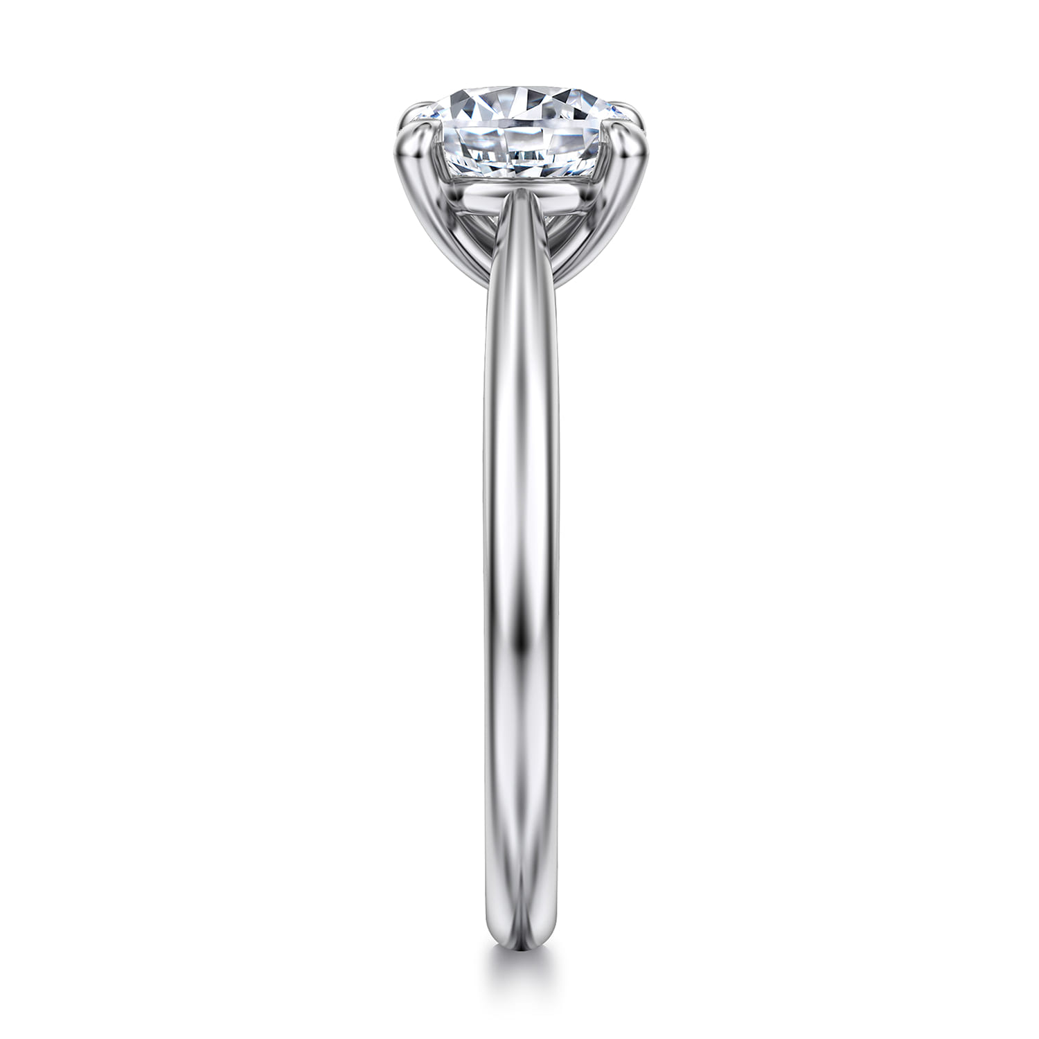 Bambi - 14K White Gold Round Engagement Ring - Shot 5