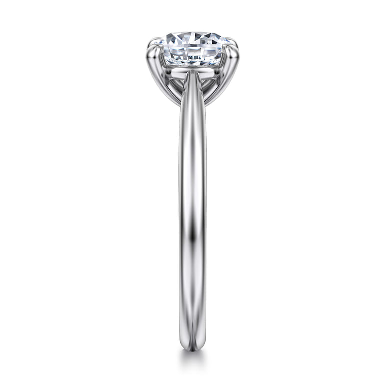 Bambi - 14K White Gold Round Engagement Ring - Shot 5