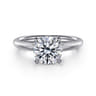 Bambi - 14K White Gold Round Solitaire Diamond Engagement Ring