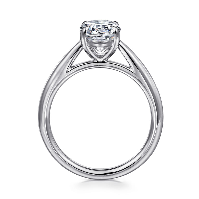 Bambi - 14K White Gold Round Solitaire Diamond Engagement Ring - Shot 2