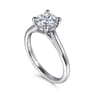 Ailis - 14K White Gold Round Diamond Engagement Ring