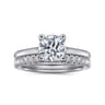 Ailis - 14K White Gold Round Diamond Engagement Ring