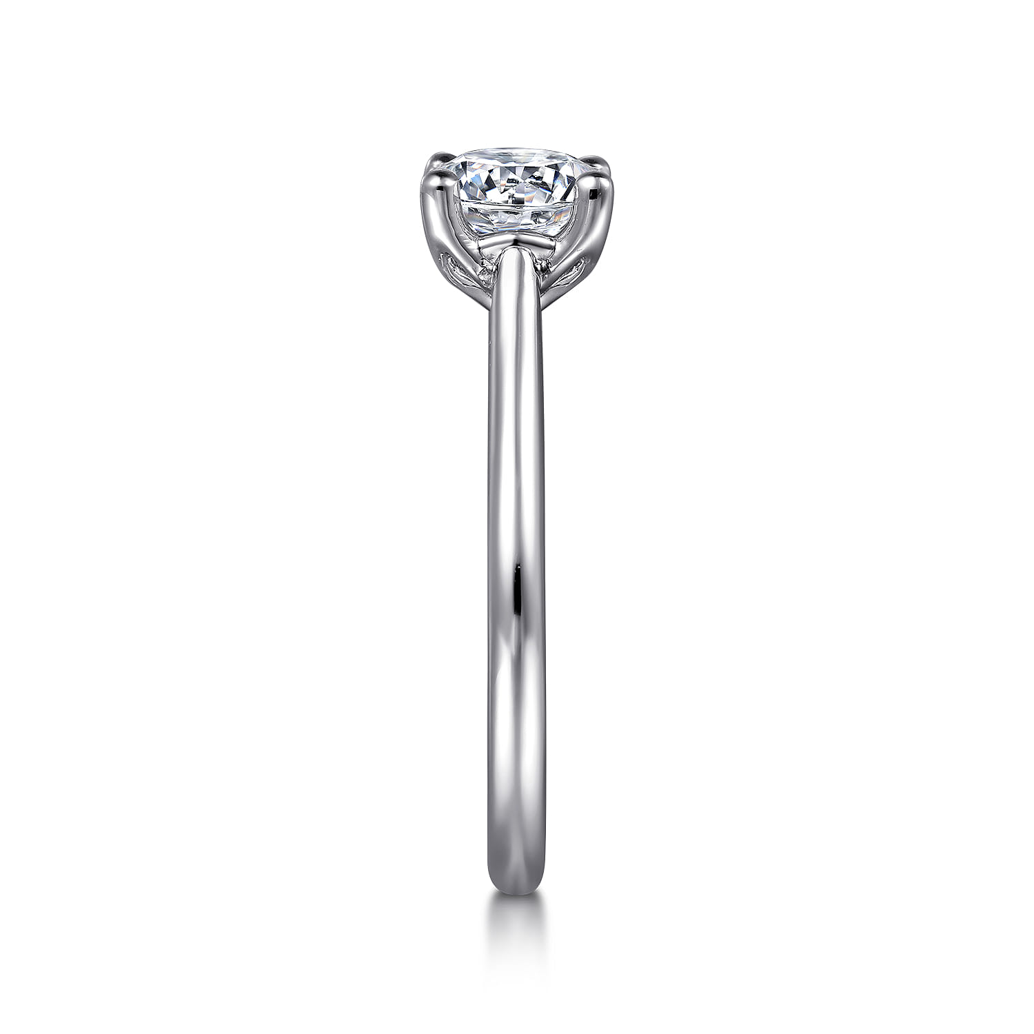 Ailis - 14K White Gold Round Diamond Engagement Ring - Shot 5