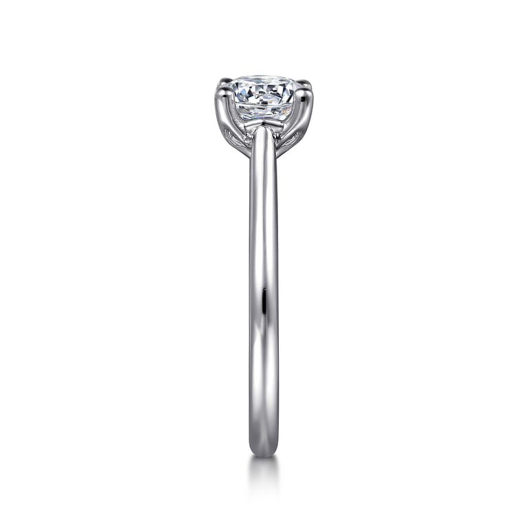 Ailis - 14K White Gold Round Diamond Engagement Ring - Shot 5