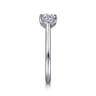 Ailis - 14K White Gold Round Diamond Engagement Ring