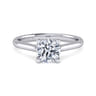 Ailis - 14K White Gold Round Diamond Engagement Ring