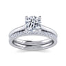 Ailis - 14K White Gold Round Diamond Engagement Ring