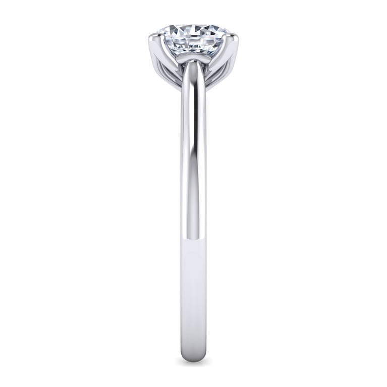 Ailis - 14K White Gold Round Diamond Engagement Ring - Shot 5
