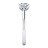 Ailis - 14K White Gold Round Diamond Engagement Ring
