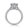 Anne - 14K White Gold 6 Prong Round Solitaire Diamond Engagement Ring