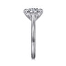 Anne - 14K White Gold 6 Prong Round Solitaire Diamond Engagement Ring