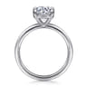 Azura - 14K White Gold Round Solitaire Diamond Engagement Ring