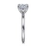 Azura - 14K White Gold Round Solitaire Diamond Engagement Ring