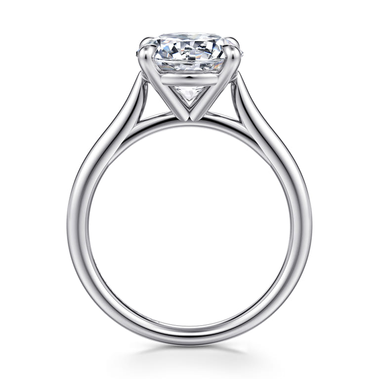 Bena - 14K White Gold Round Solitaire Diamond Engagement Ring - Shot 2