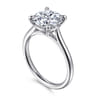 Bena - 14K White Gold Round Solitaire Diamond Engagement Ring