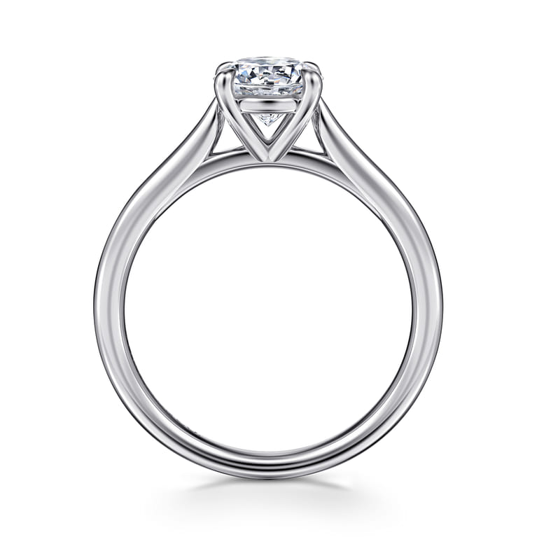 Bena - 14K White Gold Round Solitaire Diamond Engagement Ring - Shot 2